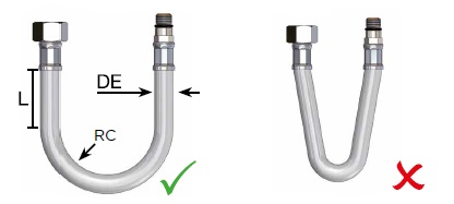 Voorkom lekken en corrosie bij gebruik flexibele slang door te weten wat de maximale buigradius moet zijn.